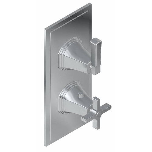 Graff G-8049-1C1L-AU-T M-Series Finezza UNO 2-Hole Trim Plate w/Finezza Handles (Vertical Installation), 24K Gold Plated Graff G-8049-1C1L-AU-T M-Series Finezza UNO 2-Hole Trim Plate w/Finezza Handles (Vertical Installation), 24K Gold Plated