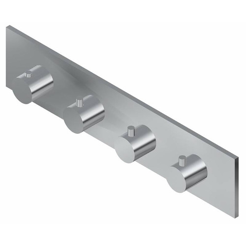 Graff G-8059H-RH0-PC-T M-Series Square 4-Hole Trim Plate with Round Handles (Horizontal Installation), Polished Chrome