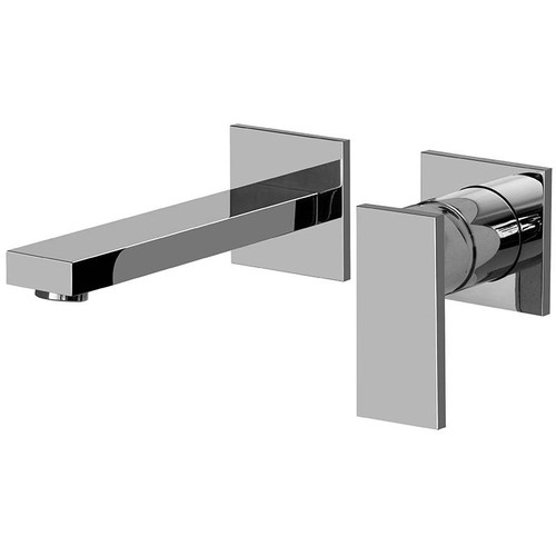Graff G-3735-LM31W-BK-T Solar Wall-Mounted Lavatory Faucet w/Single Handle - Trim Only, Architectural Black