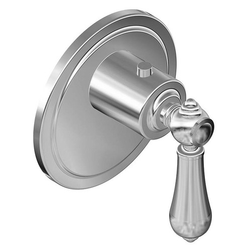 Graff G-8031-LM34E-PC-T M-Series Transitional Thermostatic Trim Plate with Lever Handle, Polished Chrome