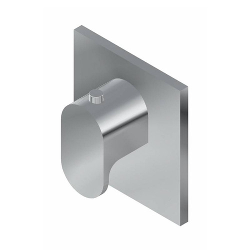 Graff G-8043-LM44E-PC-T M-Series Square Thermostatic Valve Trim Plate and Ametis Handle, Polished Chrome