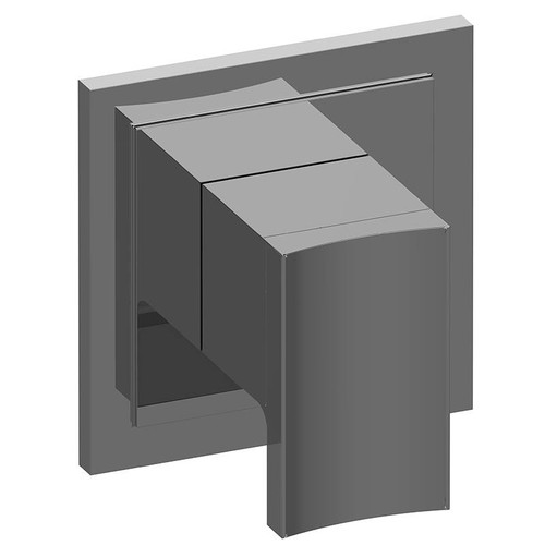 Graff G-8028-C14E1-PC-T M-Series Transitional Square 2-Way Diverter Trim Plate with Sade/Targa Handle, Polished Chrome