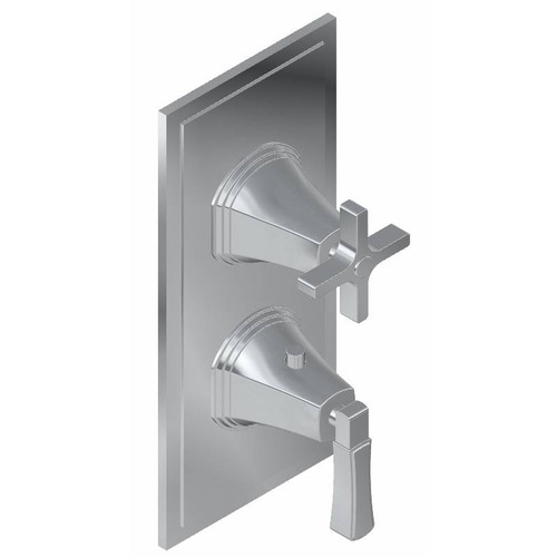 Graff G-8049-1L1C-BAU-T M-Series Finezza UNO 2-Hole Trim Plate w/Finezza Handles (Vertical Installation), 24K Brushed Gold Plated Graff G-8049-1L1C-BAU-T M-Series Finezza UNO 2-Hole Trim Plate w/Finezza Handles (Vertical Installation), 24K Brushed Gold Plated