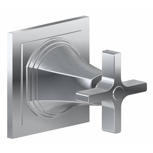 Graff G-8073-C15E1-AU-T M-Series Finezza UNO 2-Way Diverter Trim Plate with Cross Handle , 24K Gold Plated