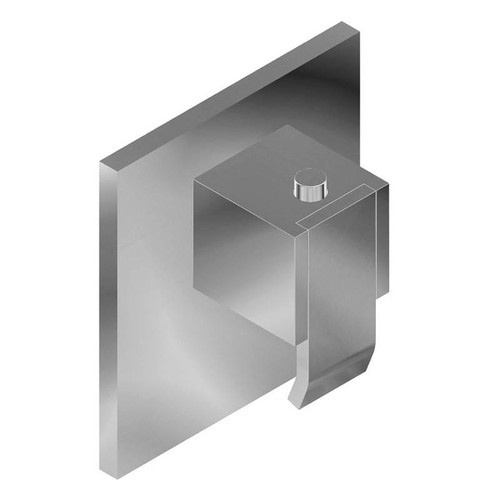 Graff G-8043-LM38E-PC-T M-Series Square Thermostatic Valve Trim Plate w/Qubic Handle, Polished Chrome