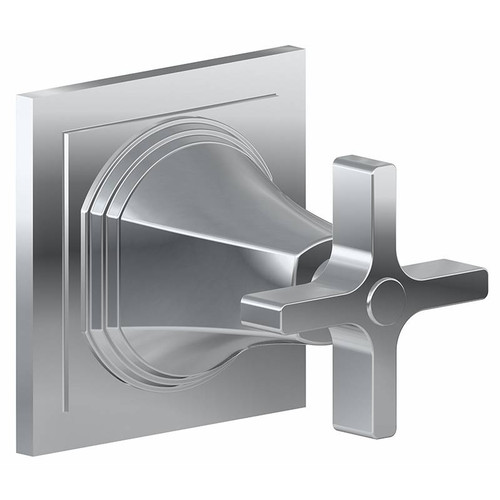 Graff G-8074-C15E1-UB-T M-Series Finezza UNO 3-Way Diverter Trim Plate with Cross Handle , Unfinished Brass