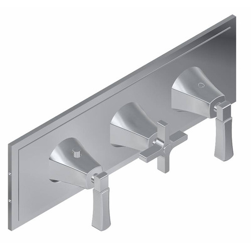 Graff G-8178H-2L1C-OB-T M-Series Finezza DUE 3-Hole Trim Plate w/Finezza Handles (Horizontal Installation), Olive Bronze