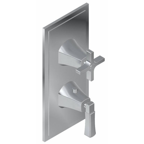 Graff G-8149-1L1C-BAU-T M-Series Finezza DUE 2-Hole Trim Plate w/Finezza Handles (Vertical Installation), 24K Brushed Gold Plated Graff G-8149-1L1C-BAU-T M-Series Finezza DUE 2-Hole Trim Plate w/Finezza Handles (Vertical Installation), 24K Brushed Gold Plated