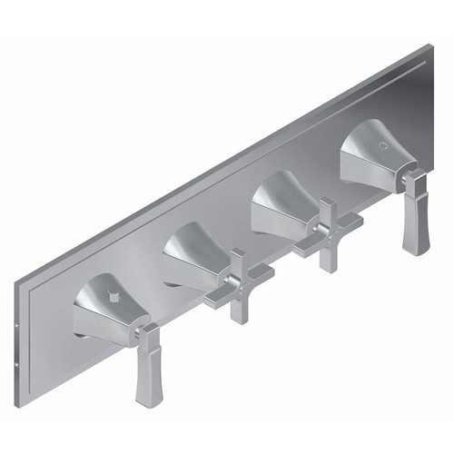 Graff G-8179H-2L2C-OB-T M-Series Finezza DUE 4-Hole Trim Plate w/Finezza Handles (Horizontal Installation), Olive Bronze