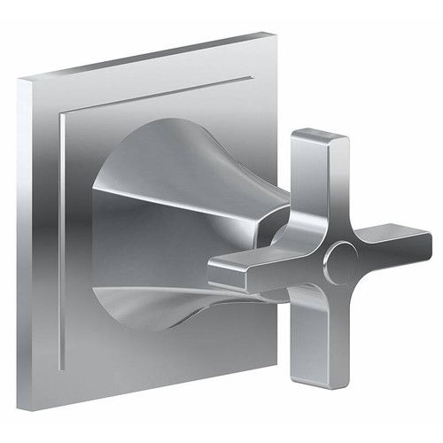 Graff G-8173-C15E1-UB-T M-Series Finezza DUE 2-Way Diverter Trim Plate with Cross Handle , Unfinished Brass