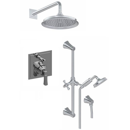 Graff G-7288-LM47S-BAU-T Contemporary Pressure Balancing Shower Set (Trim Only), 24K Brushed Gold Plated Graff G-7288-LM47S-BAU-T Contemporary Pressure Balancing Shower Set (Trim Only), 24K Brushed Gold Plated