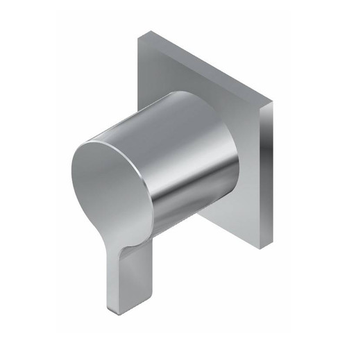 Graff G-8072-LM46E1-PN-T M-Series Square Three-Way Diverter Valve Trim Plate and Terra Handle , Polished Nickel