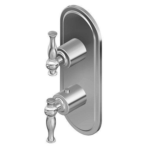 Graff G-8086-LM22E0-OB-T M-Series Transitional 2-Hole Trim Plate w/Cross Handles (Vertical Installation), Olive Bronze