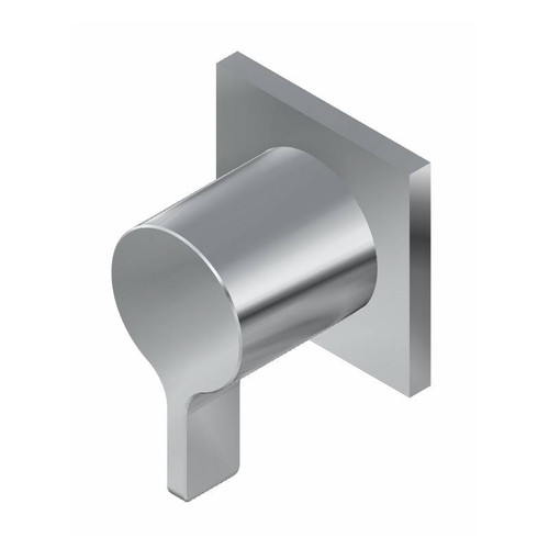 Graff G-8071-LM46E1-PN-T M-Series Square Two-Way Diverter Valve Trim Plate and Terra Handle, Polished Nickel