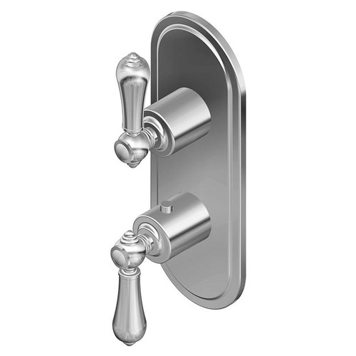 Graff G-8086-LM34E0-OB-T M-Series Transitional 2-Hole Trim Plate w/Handles (Vertical Installation), Olive Bronze