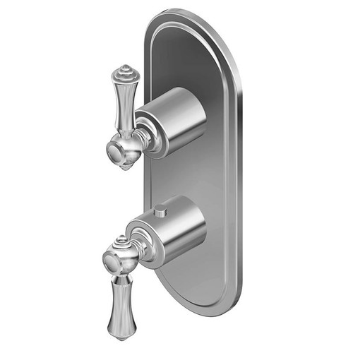 Graff G-8086-LM15E0-OB-T M-Series Transitional 2-Hole Trim Plate w/Lever Handles (Vertical Installation), Olive Bronze