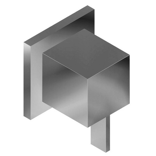 Graff G-8098-LM39E1-PC-T M-Series Square Stop/Volume Control Trim Plate w/Qubic Tre Handle , Polished Chrome