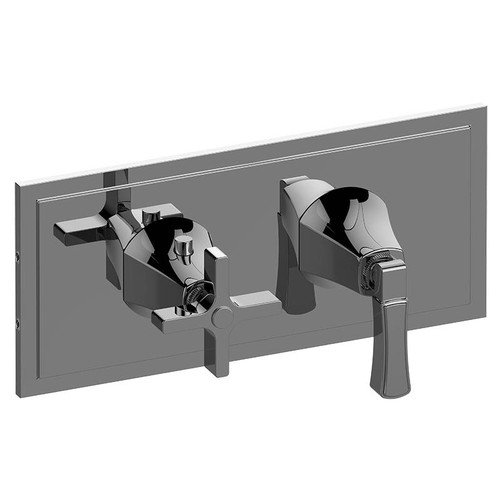 Graff G-8149H-1C1L-BNi-T M-Series Finezza DUE 2-Hole Trim Plate w/Finezza Handles (Horizontal Installation), Brushed Nickel Graff G-8149H-1C1L-BNi-T M-Series Finezza DUE 2-Hole Trim Plate w/Finezza Handles (Horizontal Installation), Brushed Nickel