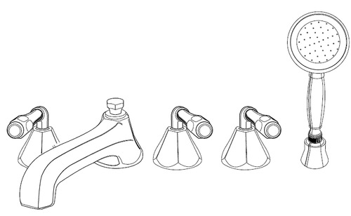 Jaclo 6970-T684-240-TRIM - Astor Roman Tub Faucet Trim Kit