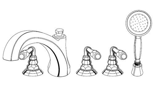 Jaclo 6972-T674-240-TRIM - Astor Roman Tub Faucet Trim Kit