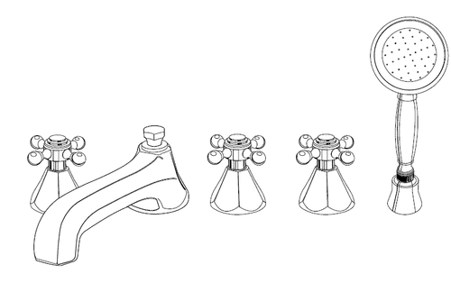 Jaclo 6970-T688-240-TRIM - Astor Roman Tub Faucet Trim Kit