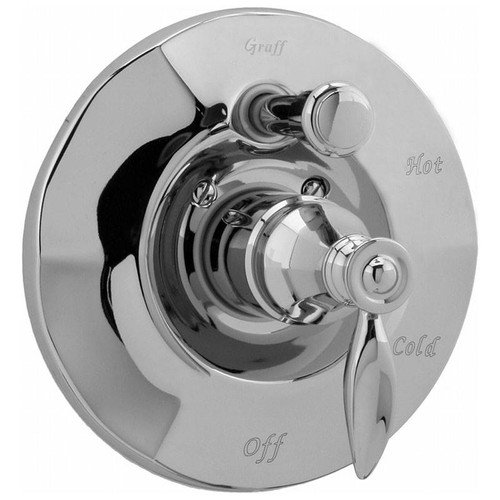 Graff G-7075-LM14PBV-PC-T Topaz Trim plate w/Handle, Polished Chrome