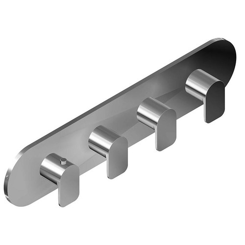 Graff G-8058H-LM42E0-WT-T M-Series Round Thermostatic 4-Hole Trim Plate and Handle (Horizontal Installation) , Architectural White