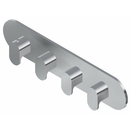 Graff G-8058H-LM44E0-WT-T M-Series Round 4-Hole Trim Plate with Ametis Handles (Horizontal Installation), Architectural White