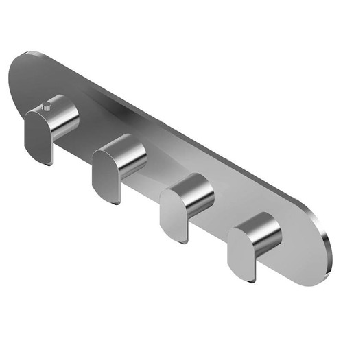 Graff G-8058H-LM45E0-OB-T M-Series Round 4-Hole Trim Plate with Phase Handles (Horizontal Installation), Olive Bronze