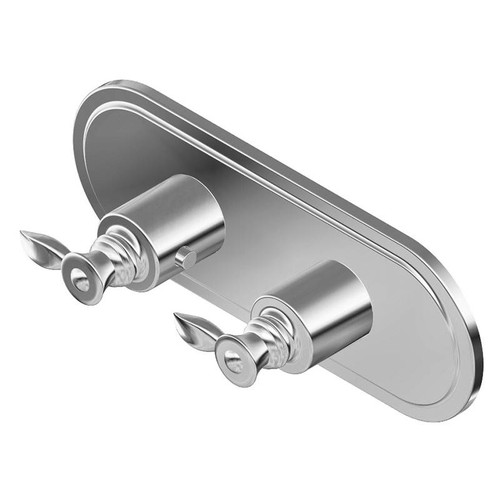 Graff G-8086H-LM14E0-AU-T M-Series Transitional 2-Hole Trim Plate w/Topaz Handles (Horizontal Installation), 24K Gold Plated