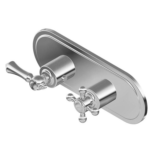 Graff G-8086H-LM15C2-PN-T M-Series Transitional 2-Hole Trim Plate w/Handles (Horizontal Installation), Polished Nickel