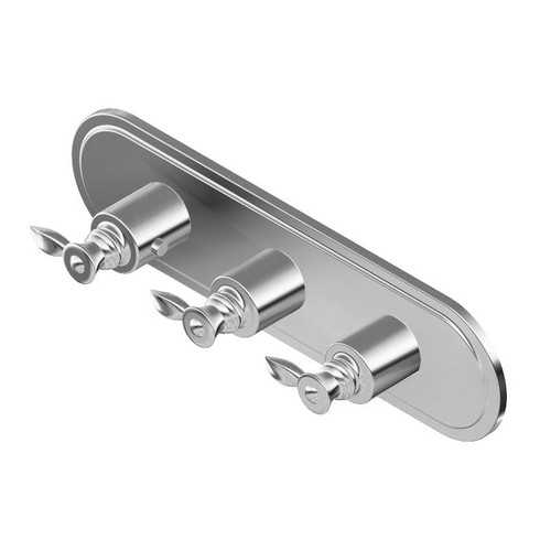 Graff G-8087H-LM14E0-PN-T M-Series Transitional 3-Hole Trim Plate w/Topaz Handles (Horizontal Installation), Polished Nickel