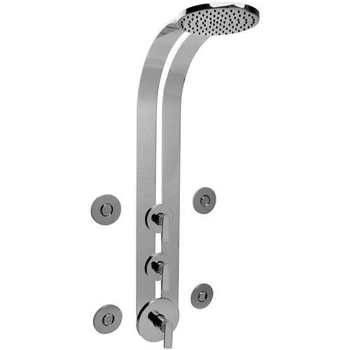 Graff GD3.100A-LM42S-SN-T Round Thermostatic Ski Shower Set w/Body Sprays (Trim Only), Steelnox (Satin Nickel) Graff GD3.100A-LM42S-SN-T Round Thermostatic Ski Shower Set w/Body Sprays (Trim Only), Steelnox (Satin Nickel)