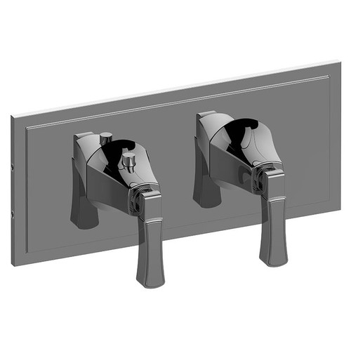 Graff G-8149H-LM47E0-OB-T M-Series Finezza DUE 2-Hole Trim Plate w/Lever Handles (Horizontal Installation), Olive Bronze