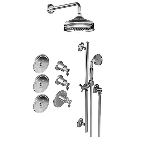 Graff GS3.112SH-LM14E0-PN M-Series Full Thermostatic Shower System (Rough & Trim) , Polished Nickel
