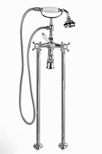 Cheviot 5102/3965-CH-LEV Free Standing Tub Filler With Hand Shower, Chrome Faucet