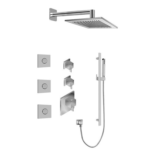 Graff GM3.112SH-LM39E0-BNi M-Series Full Thermostatic Shower System (Rough & Trim) , Brushed Nickel