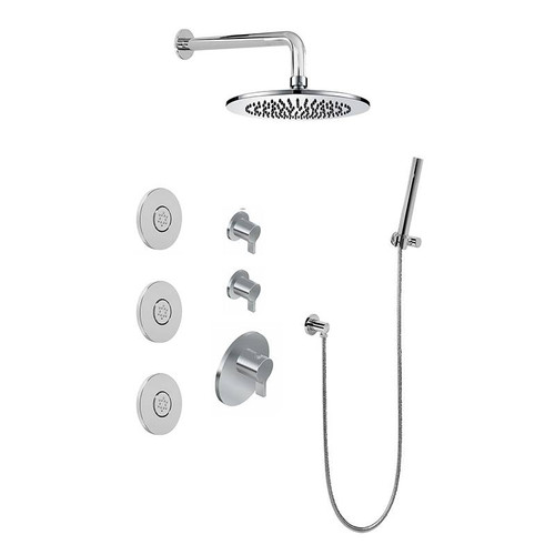 Graff GL3.112SH-LM46E0-PN-T M-Series Full Thermostatic Shower System (Trim Only) , Polished Nickel
