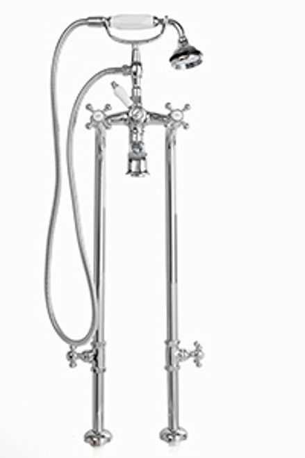 Cheviot 5102/3970XL-AB-LEV Free Standing Tub Filler With Hand Shower, Antique Bronze Faucet