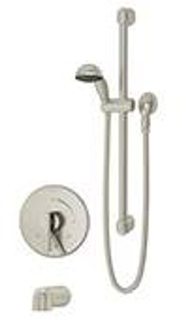 Symmons S-3504-H321-V-CYL-B-STN Dia Tub/Hand Shower System Symmons S-3504-H321-V-CYL-B-STN Dia Tub/Hand Shower System