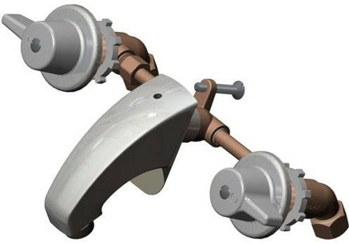 Union Brass&#174; - 173 -Slantback Lav, Compression Valves, Less Pop-Up