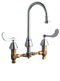 Chicago Faucets - 786-SWCP - Widespread Lavatory Faucet