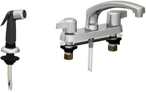 Union Brass&#174; - 361C - Metal Handles, 8-Inch Cast Spout, With Spray