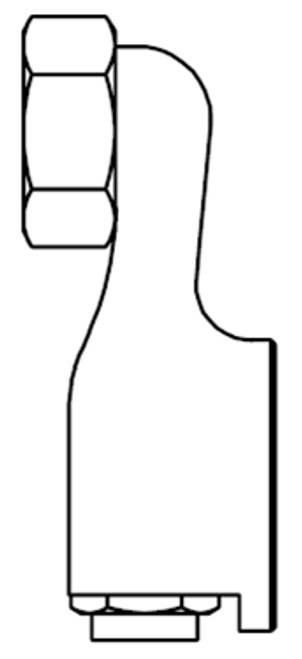 T&S Brass - 00XX - 1/2-inch NPT Female Flanged Adjustable Inlet with Screwdriver Stop