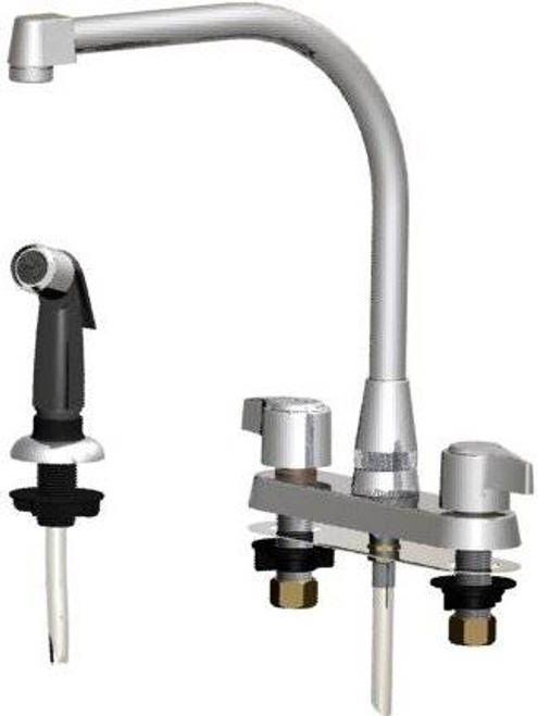 Union Brass® - 761H -Metal Handles, Hi-Rise Spout, With Spray Union Brass® - 761H -Metal Handles, Hi-Rise Spout, With Spray