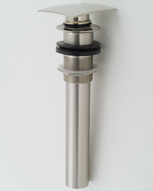 Jaclo 822 1-1/2" P.O. Style 2-3/4" Square Top Finger Touch Drain (With Overflow Holes)