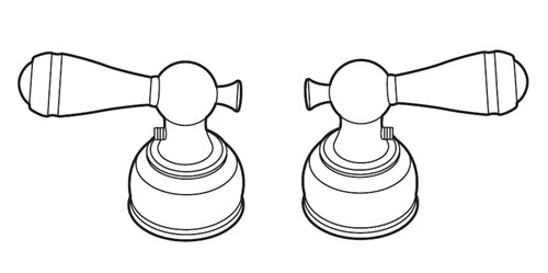 Delta H215  Metal Lever Handle Set, Chrome Delta H215  Metal Lever Handle Set, Chrome
