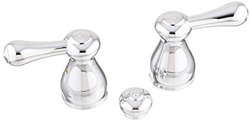 Delta H278 Leland: Metal Lever Handle Set - 2H Lavatory, Chrome Delta H278 Leland: Metal Lever Handle Set - 2H Lavatory, Chrome