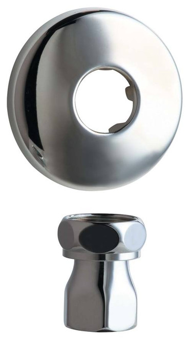 Chicago Faucets - WXFJKCP - Straight Inlet Supply Arm with Flange