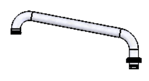 Union Brass 80173 - 10" LAUNDRY SPOUT ASSY L/AER Union Brass 80173 - 10" LAUNDRY SPOUT ASSY L/AER